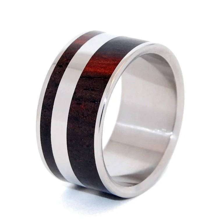 Heart's Desire | Men's Ebony Wood & Titanium Wedding Ring