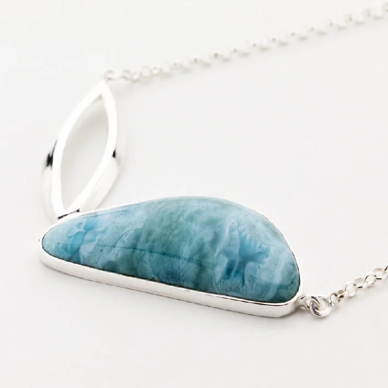 rose gold necklaces for women-Larimar Necklace Galecki