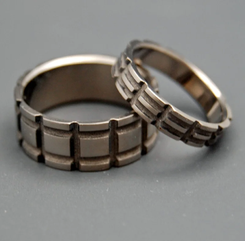 Starkiller Inspired | Made For Blade Runner 2049 Movie - Titanium Wedding Ring Set