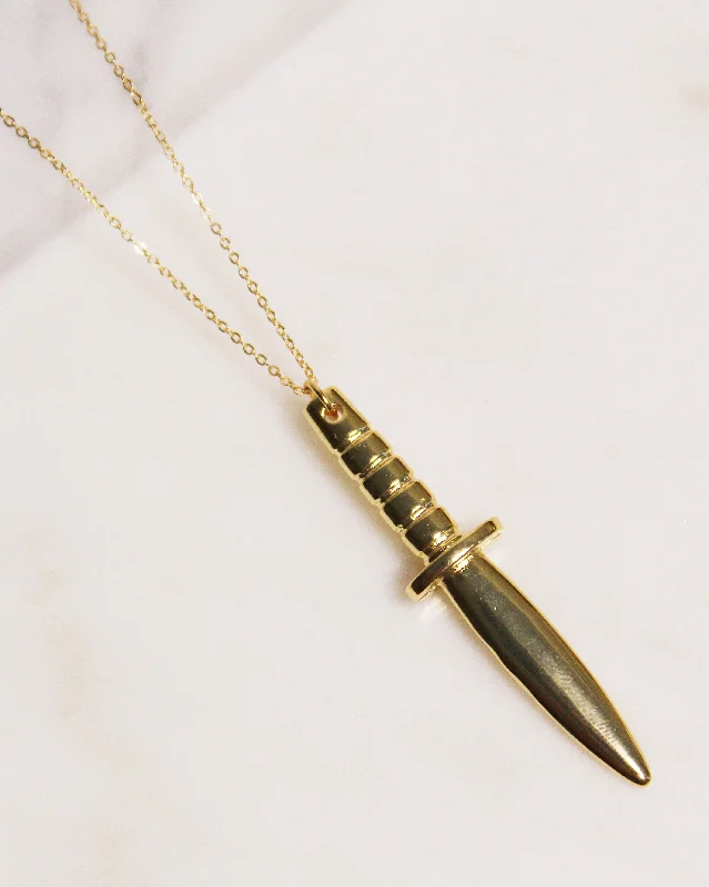 round pendant necklaces for women-Sword Necklace