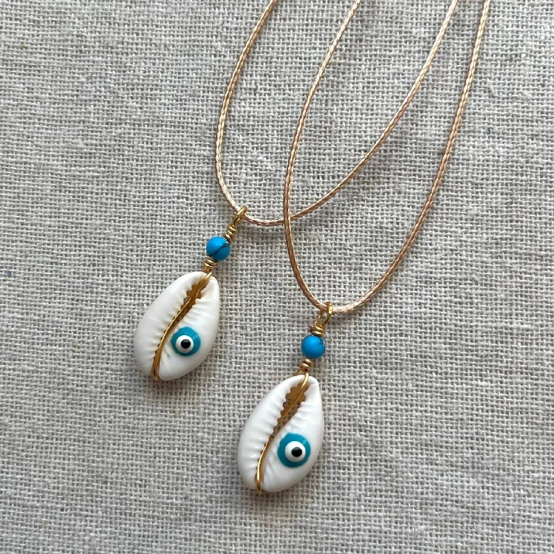 rose gold necklaces for women-Cowrie Protection Necklace