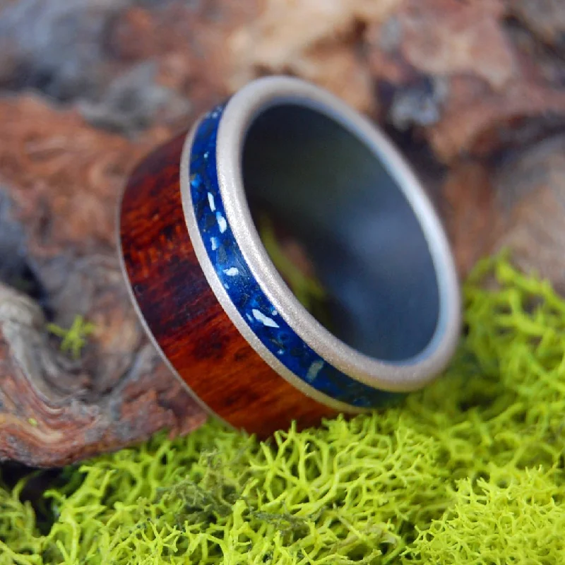 Beach Of Bronze | Men's Snake Wood, Beach Sand, Bronze & Titanium Wedding Ring