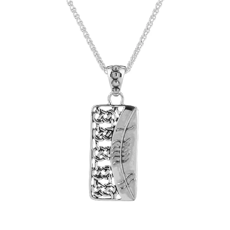 adjustable chain necklaces for women-Silver Ogham Pendant 'Gra-Love'