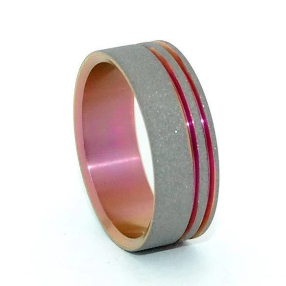 Pink Survivor | Men's Pink Titanium Breast Cancer Awareness Ring