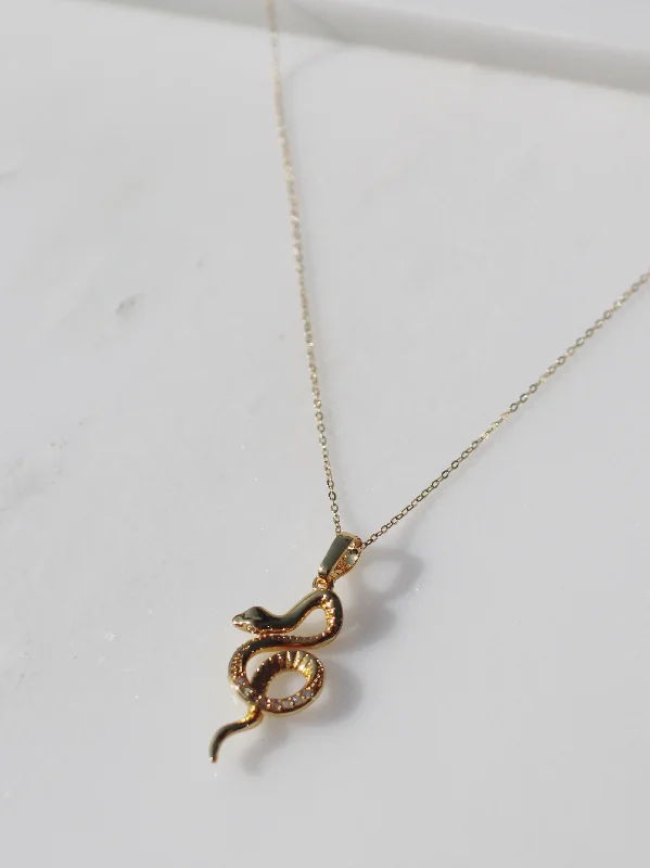 vintage gold necklaces for women-Slytherin Snake Necklace (Best Seller)