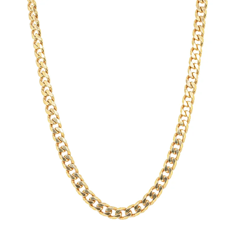 geometric pendant necklaces for women-Deja Vu 9ct Yellow Gold Curb Link Necklace