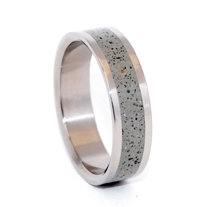 Sidewalk | Men's Concrete & Titanium Wedding Ring