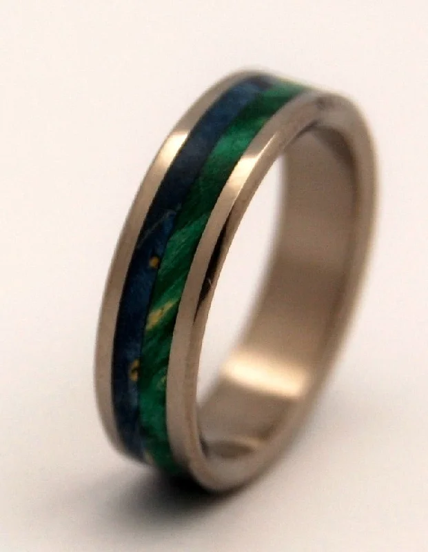 On Sea And On Land | Men's Box Elder Wood & Titanium Wedding Ring