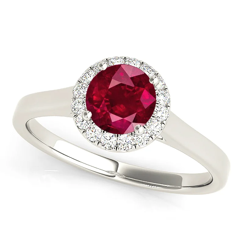 1.35 ct. Genuine Ruby Ring WithThin, Wide Solid Gold Band