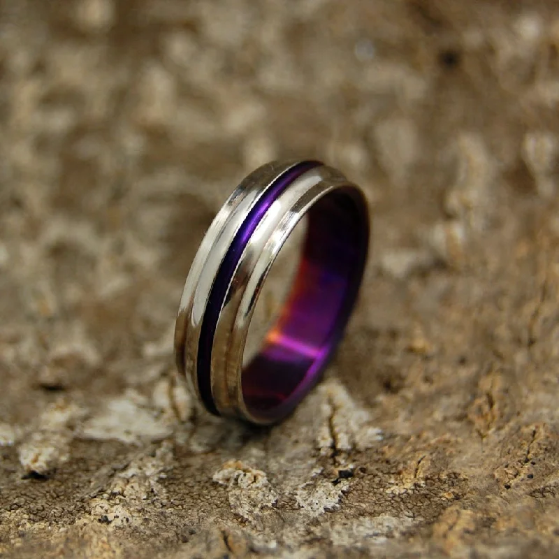 Passion For Purple | Men's Purple & Titanium Wedding Ring