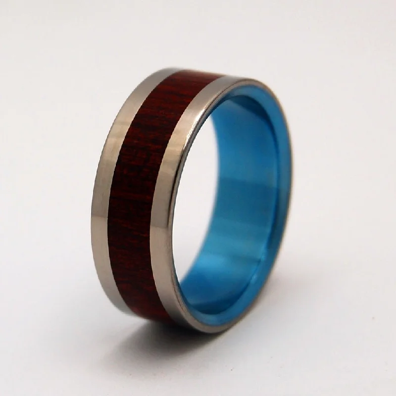 Grooms For Life | Men's Cocobolo Wood & Titanium Wedding Ring