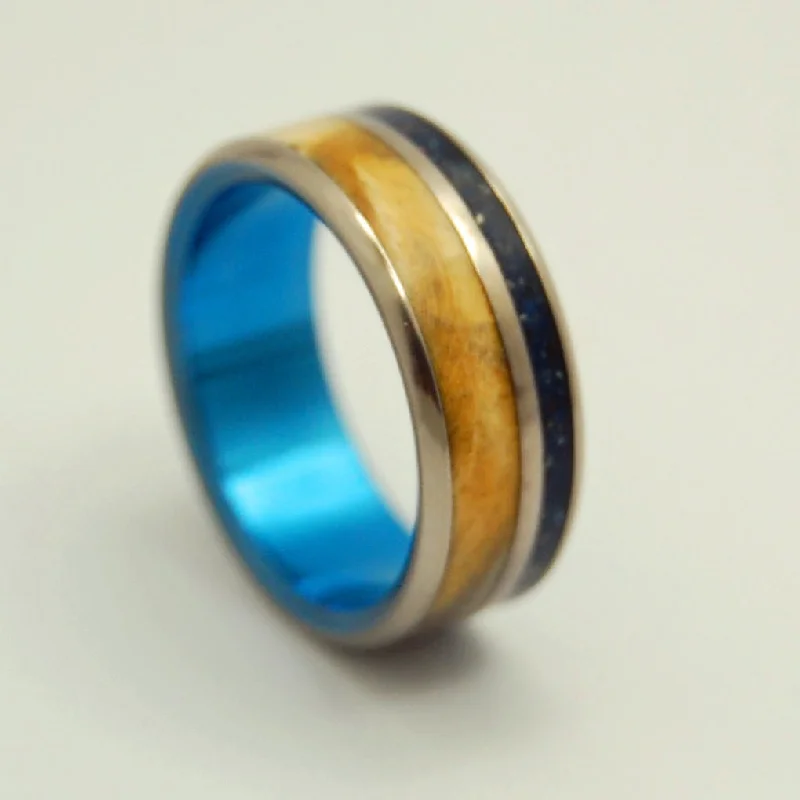 California Blue | Men's Concrete, Wood & Titanium Wedding Ring