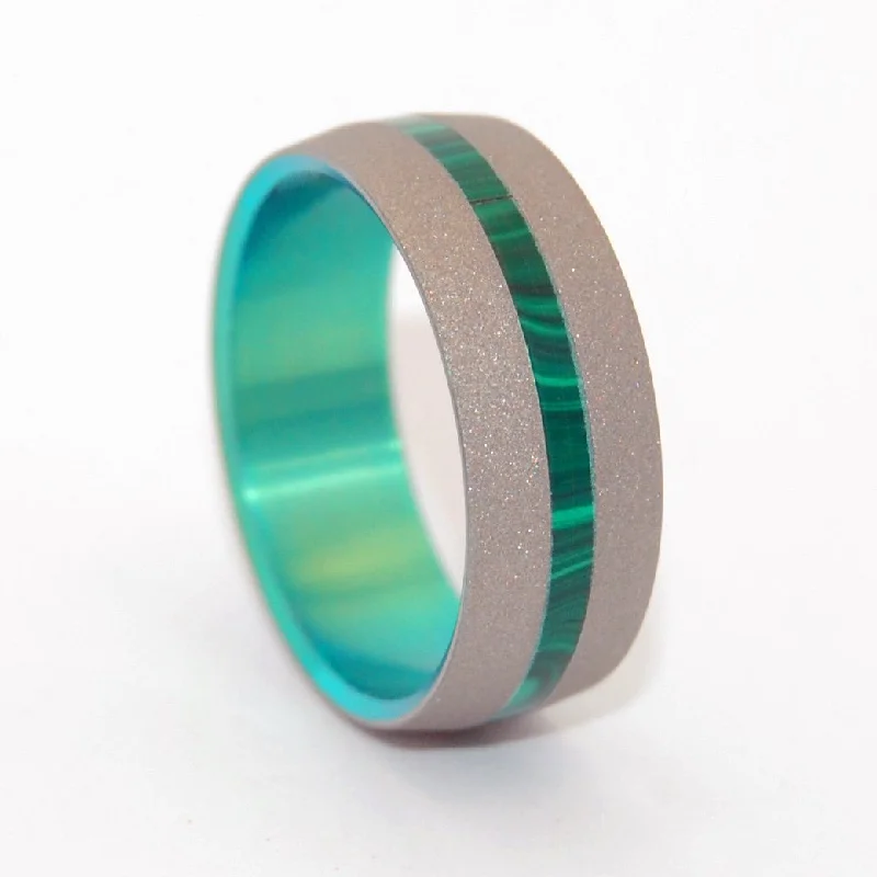 Dashing Spring | Men's Stone, Anodized Titanium Wedding Ring