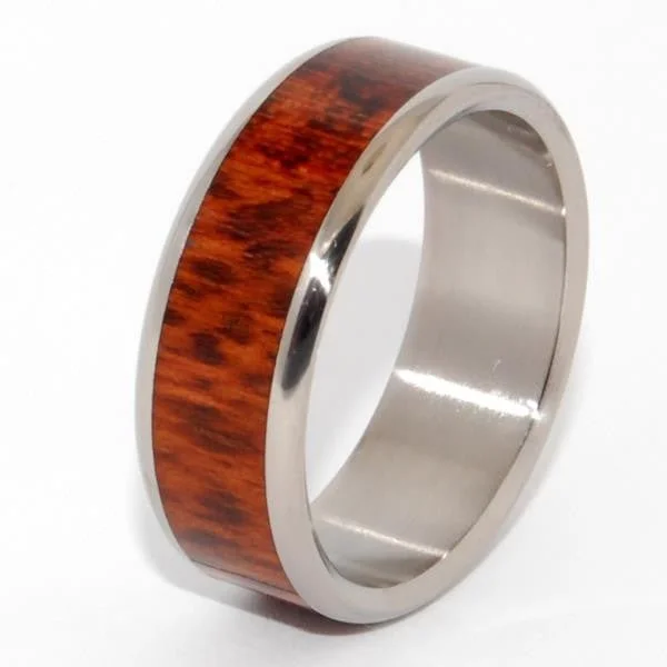 Tempted | Men's Snake Wood & Titanium Wedding Ring