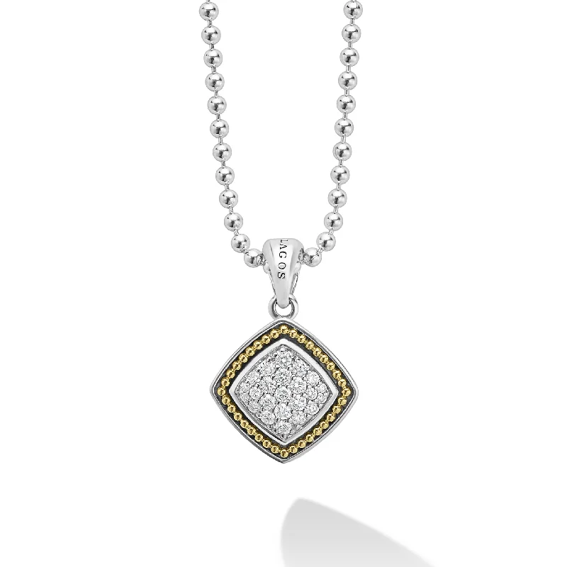 double-strand necklaces for women-Rittenhouse Two-Tone Diamond Pendant Necklace