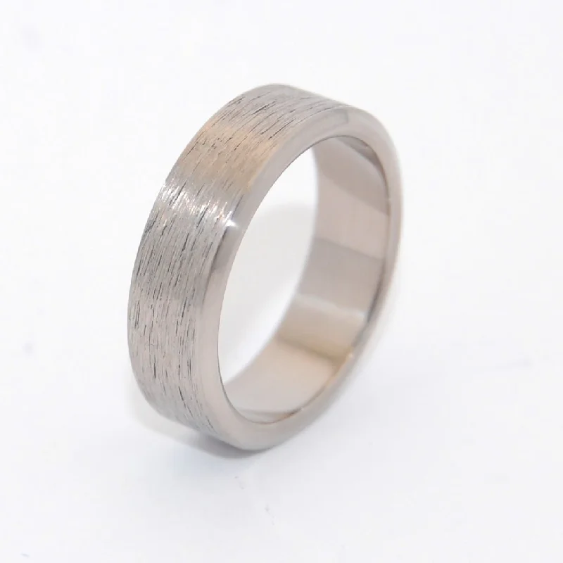 Hard Wired | Men's Titanium Hand Textured Wedding Ring