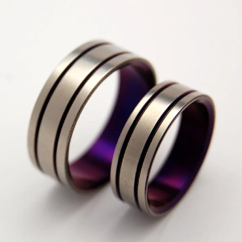 Alma Mater | Purple Titanium Wedding Ring