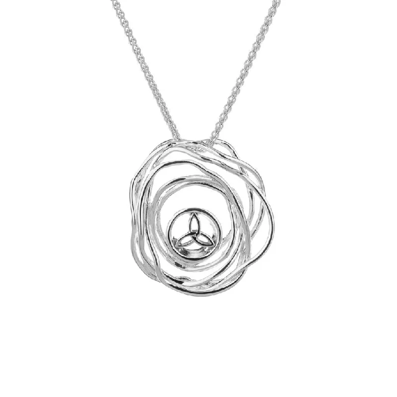 custom gemstone necklaces for women-Silver Celtic Cradle of Life Pendant