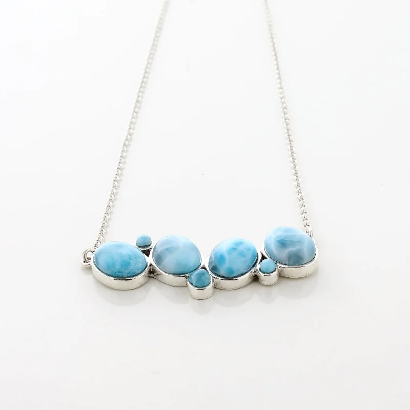 high-quality necklaces for women-Larimar Multistone Necklace Athena