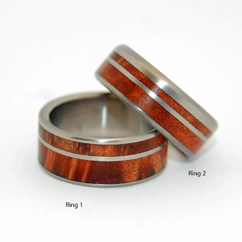 Under The Redwoods | California Redwood - Wooden Wedding Ring Set