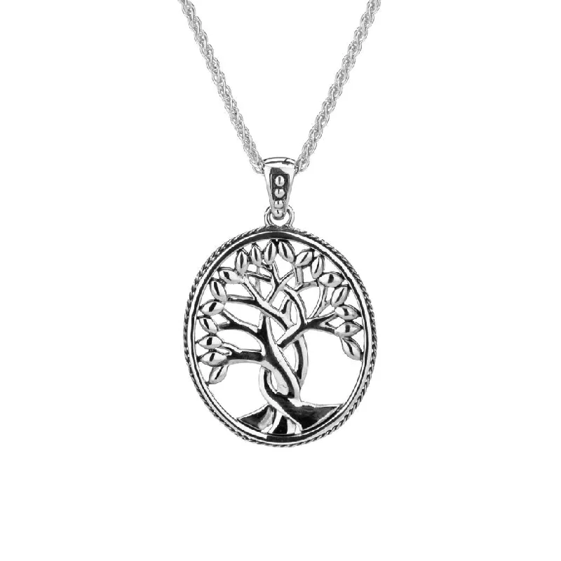 bridal necklaces for women-Silver Tree of Life Pendant