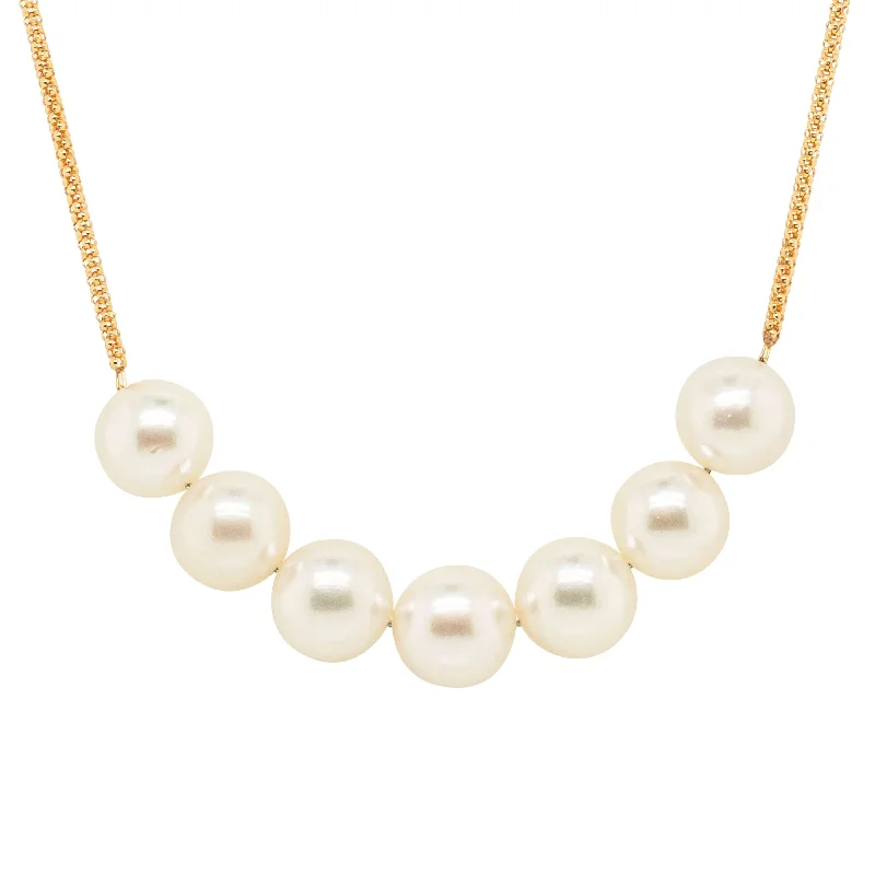 crystal necklaces for women-Deja Vu 18ct Yellow Gold South Sea Pearl Necklace