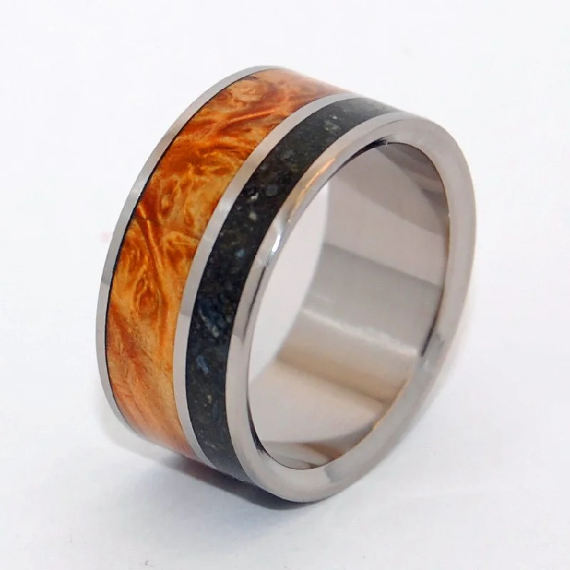 Bear Fruit | Men's Concrete, Wood & Titanium Wedding Ring