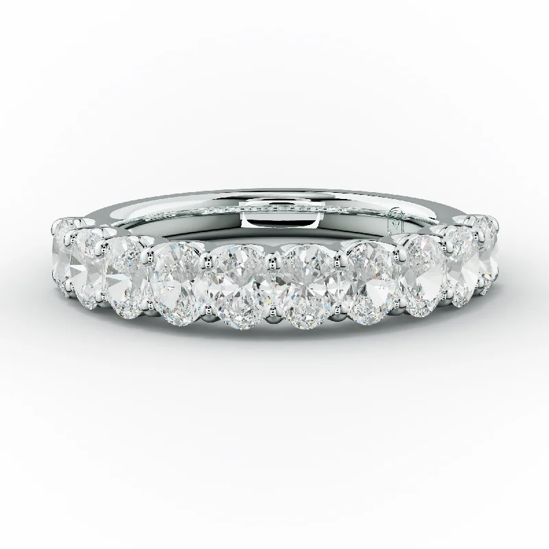 1.0 Carat Oval Cut Diamond Anniversary Band