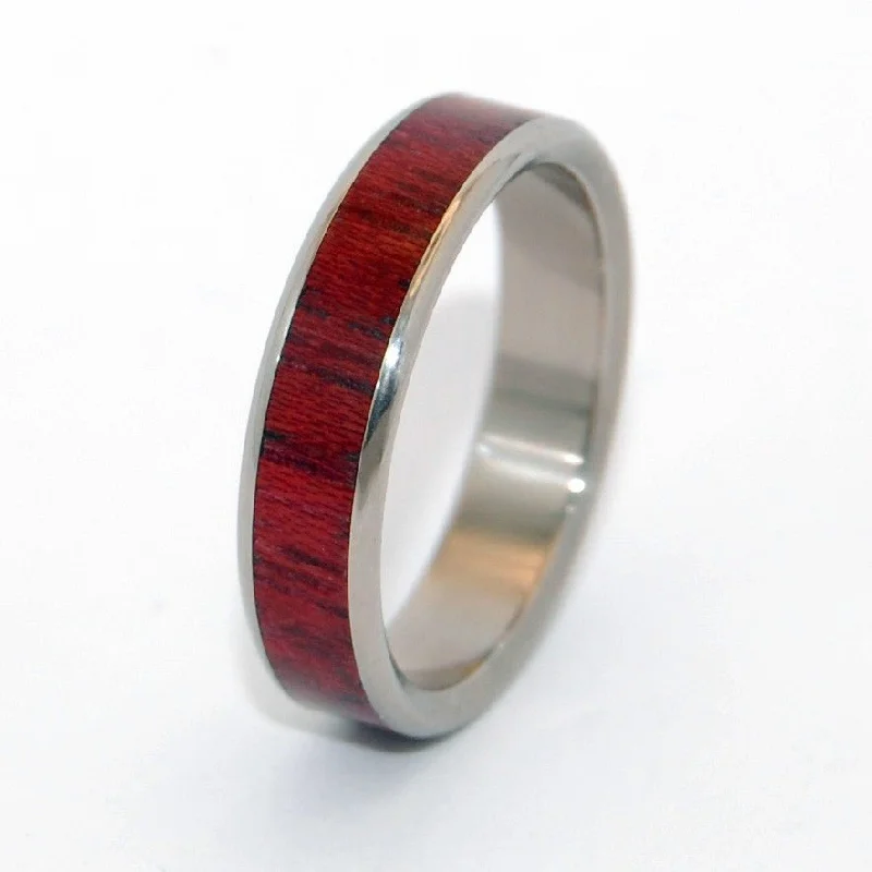 Your Brave Heart | Men's Wood Wedding Ring