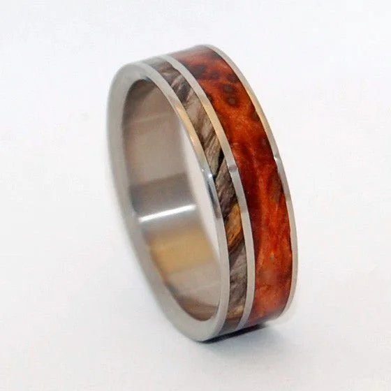 Faith Is The Link  | California Buckeye Wood - Unique Wooden Wedding Ring