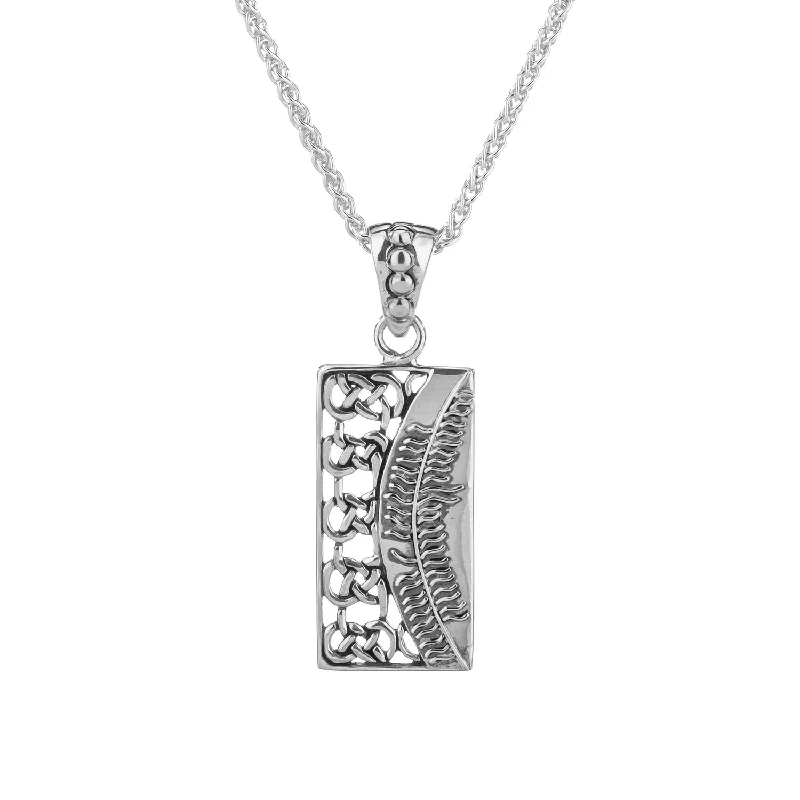 statement pendant necklaces for women-Silver Ogham Pendant 'Cairdeas-Friendship'