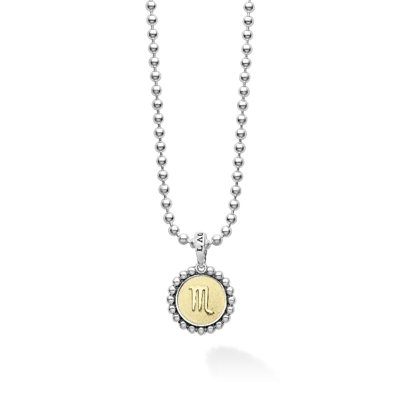 statement pendant necklaces for women-Signature Caviar Scorpio Zodiac Charm Necklace