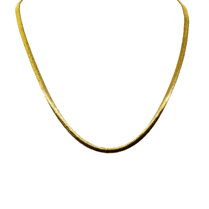 birthday gift necklaces for women-9ct Yellow Gold Omega Chain