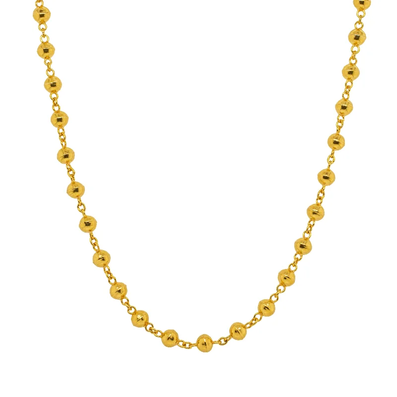 pearl necklaces for women-Deja Vu 23ct Yellow Gold Beaded Necklace