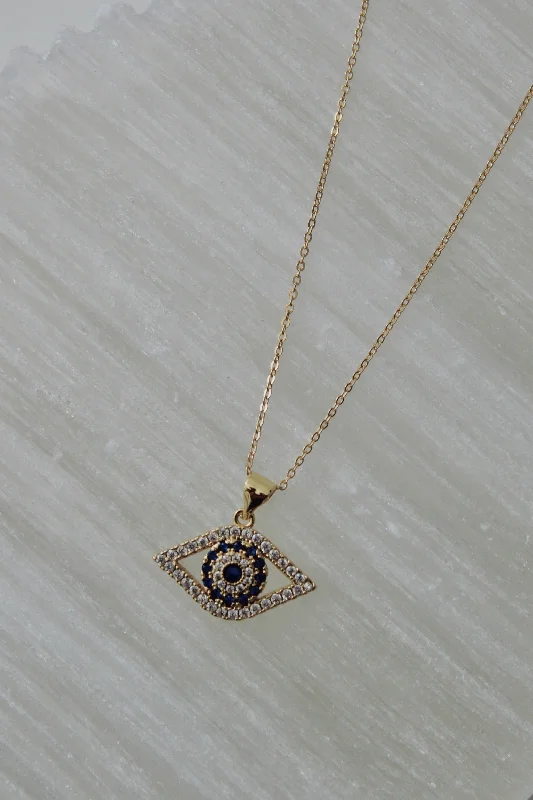 elegant chain necklaces for women-CZ Evil Eye Necklace