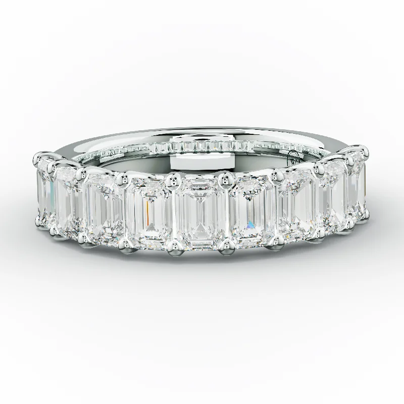 2.0 Carat Emerald Cut Diamond  Anniversary Band