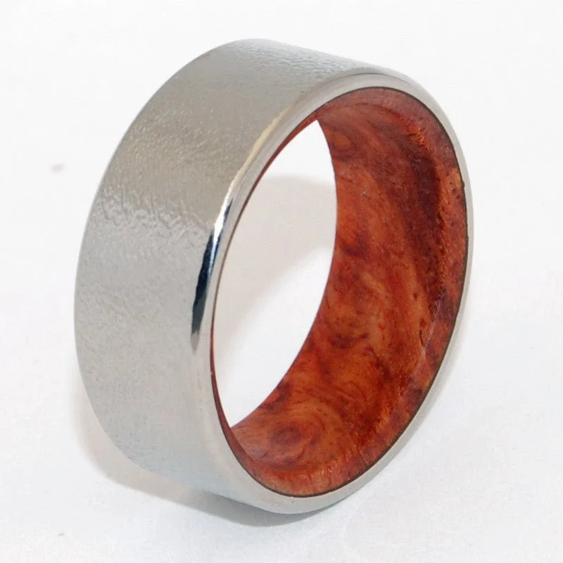 Sanctum Wire | Men's Amboyna Burl Wood & Titanium Wedding Ring