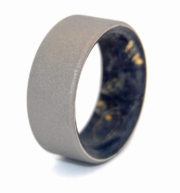 Sandblasted Kore | Men's Wood & Titanium Wedding Ring