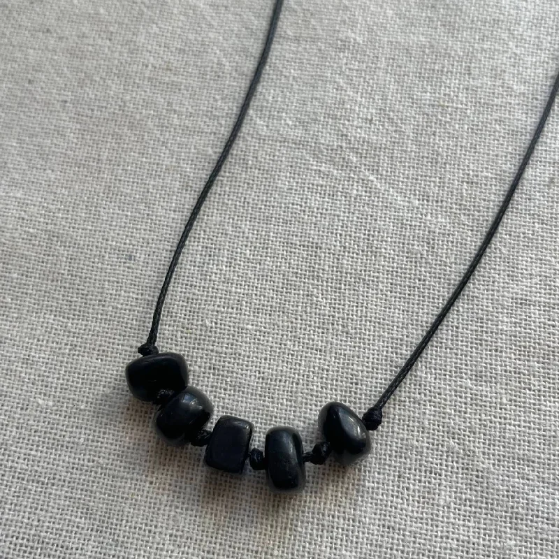 lightweight necklaces for women-Protection Necklace - Shungite