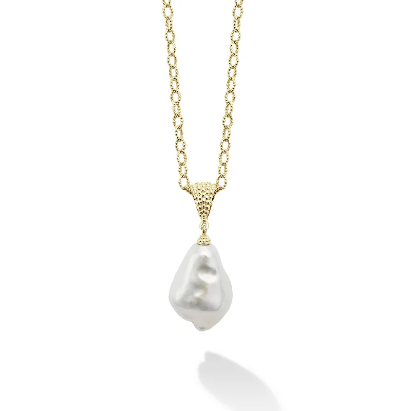 crystal necklaces for women-Luna Baroque Pearl Necklace