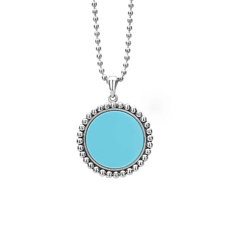 multi-layered necklaces for women-Maya Large Ceramic Circle Pendant Necklace