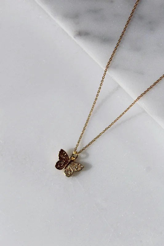 personalized birthstone necklaces for women-Baby Butterfly Necklace