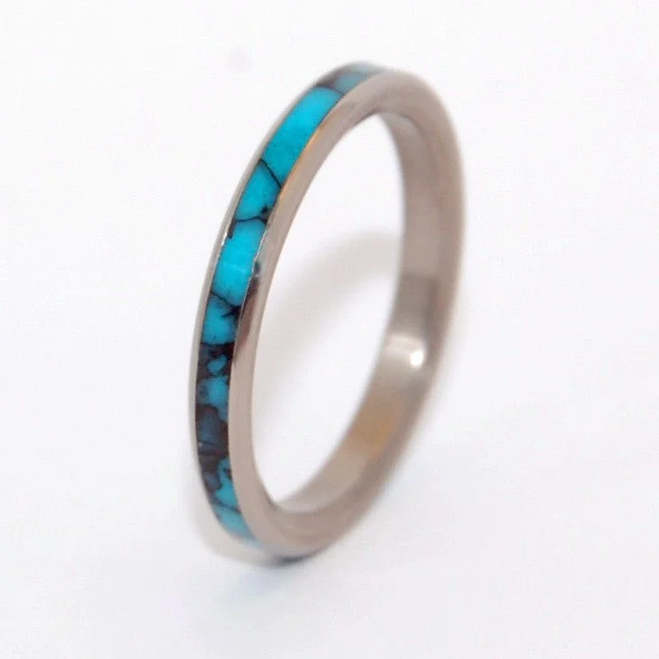 You And Me | Men's Turquoise & Titanium Wedding Ring