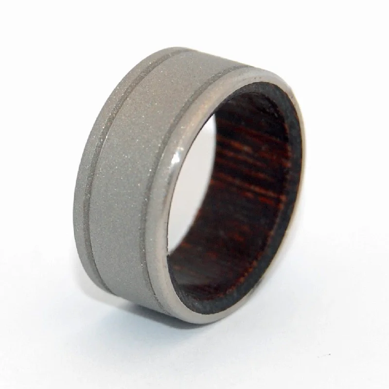 Walk In The Wenge Woods | Men's Wenge Wood & Titanium Wedding Ring