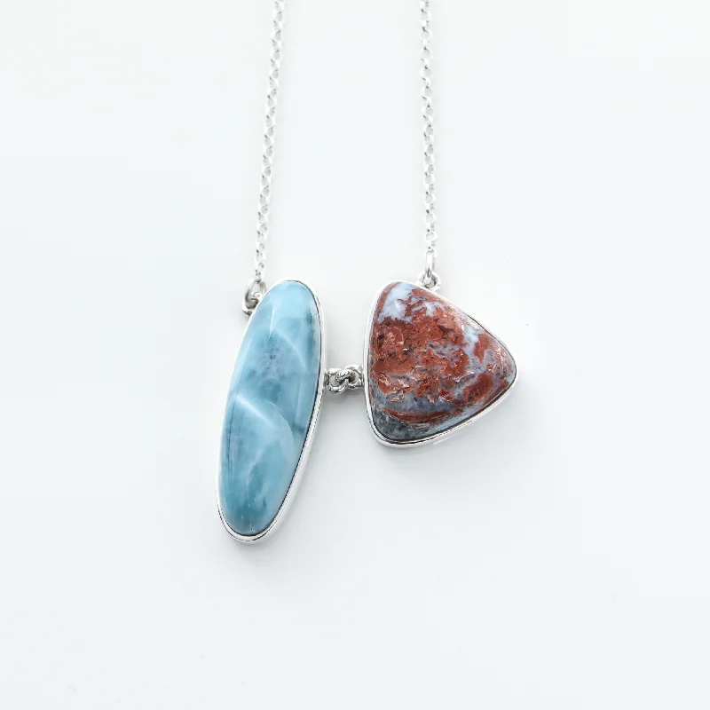 religious necklaces for women-Larimar Necklace Laki