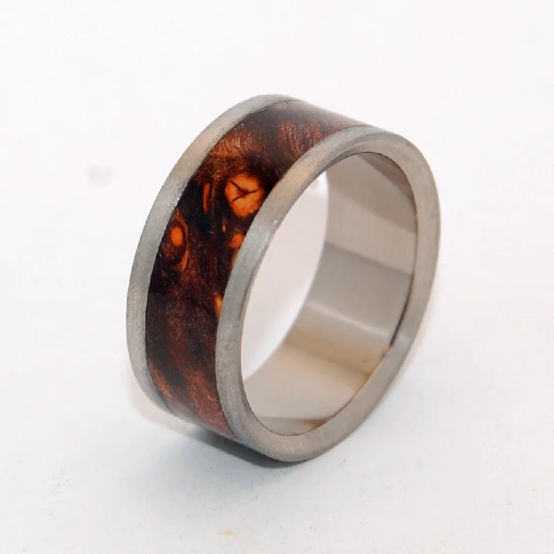 Night Flight | Men's Maple Wood & Titanium Wedding Ring