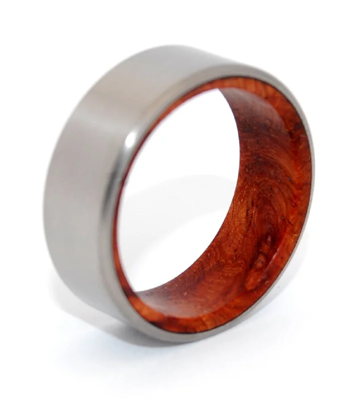 Sanctum | Men's Amboyna Burl Wood & Titanium Wedding Ring