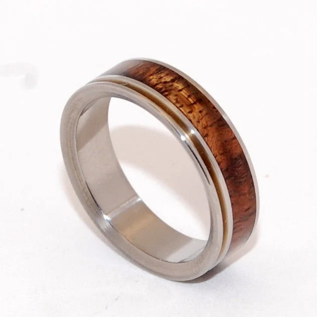 Pu'uwai | Men's Koa Wood & Titanium Wedding Ring