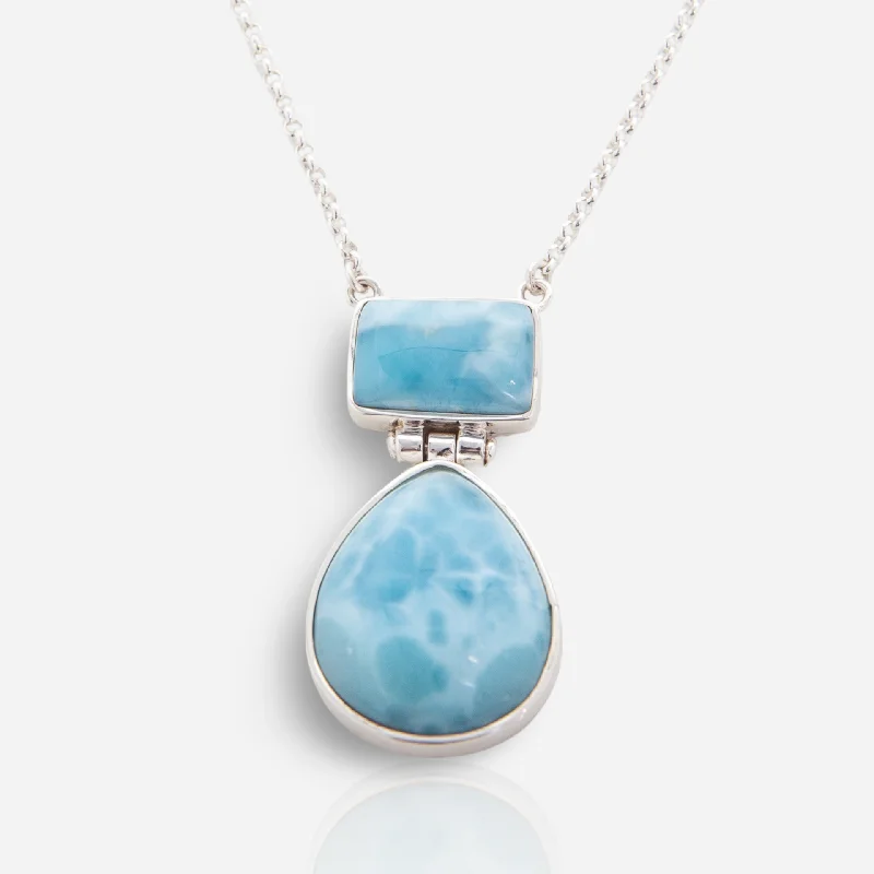 anniversary necklaces for women-Larimar Necklace Lua