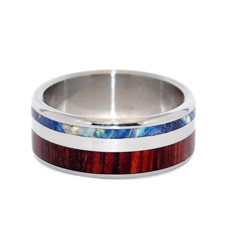 Beyond Waves Of Love | Men's Wood & Titanium Wedding Ring